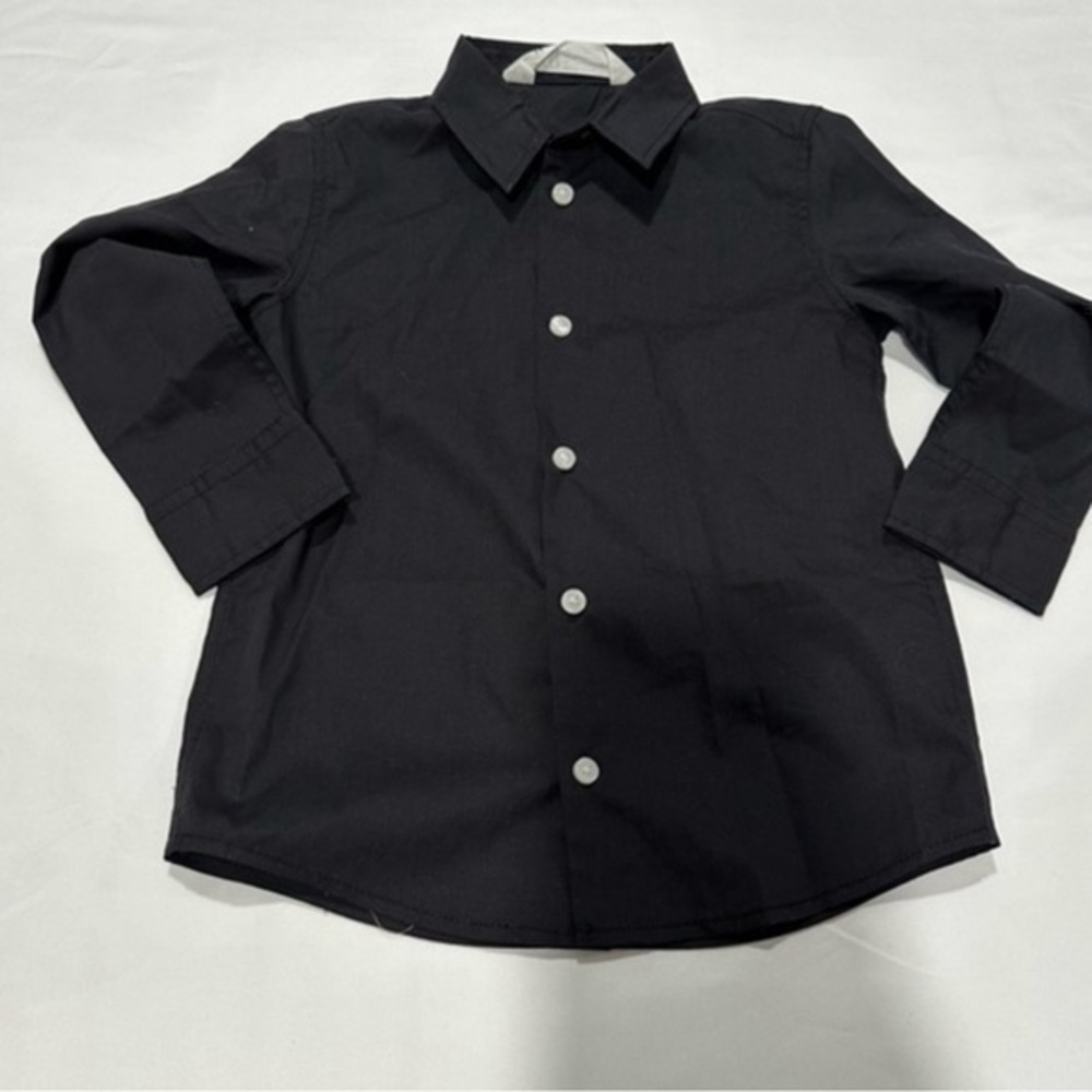 H&M Black Button Down Shirt Size 2-3 Years Old